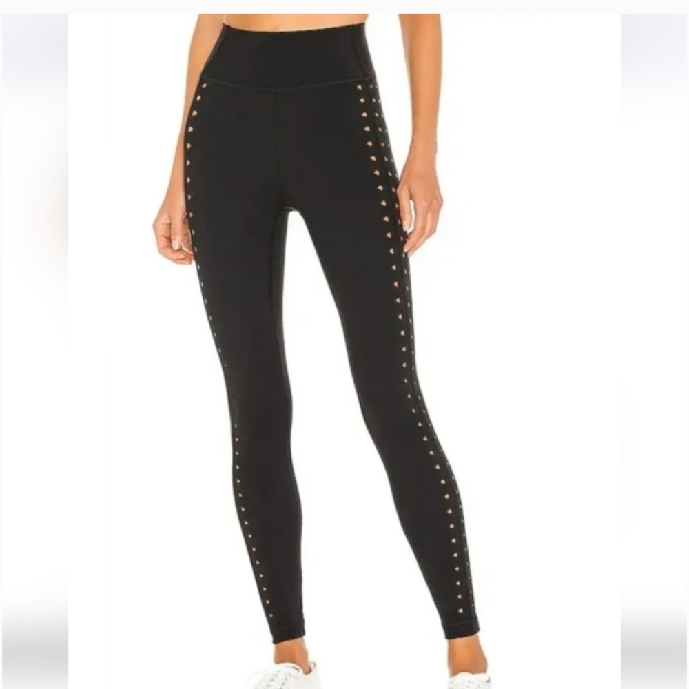 NEW GIGI C sport Katrina Legging Laser Cut-out Design in Black, Small ~ NWOT